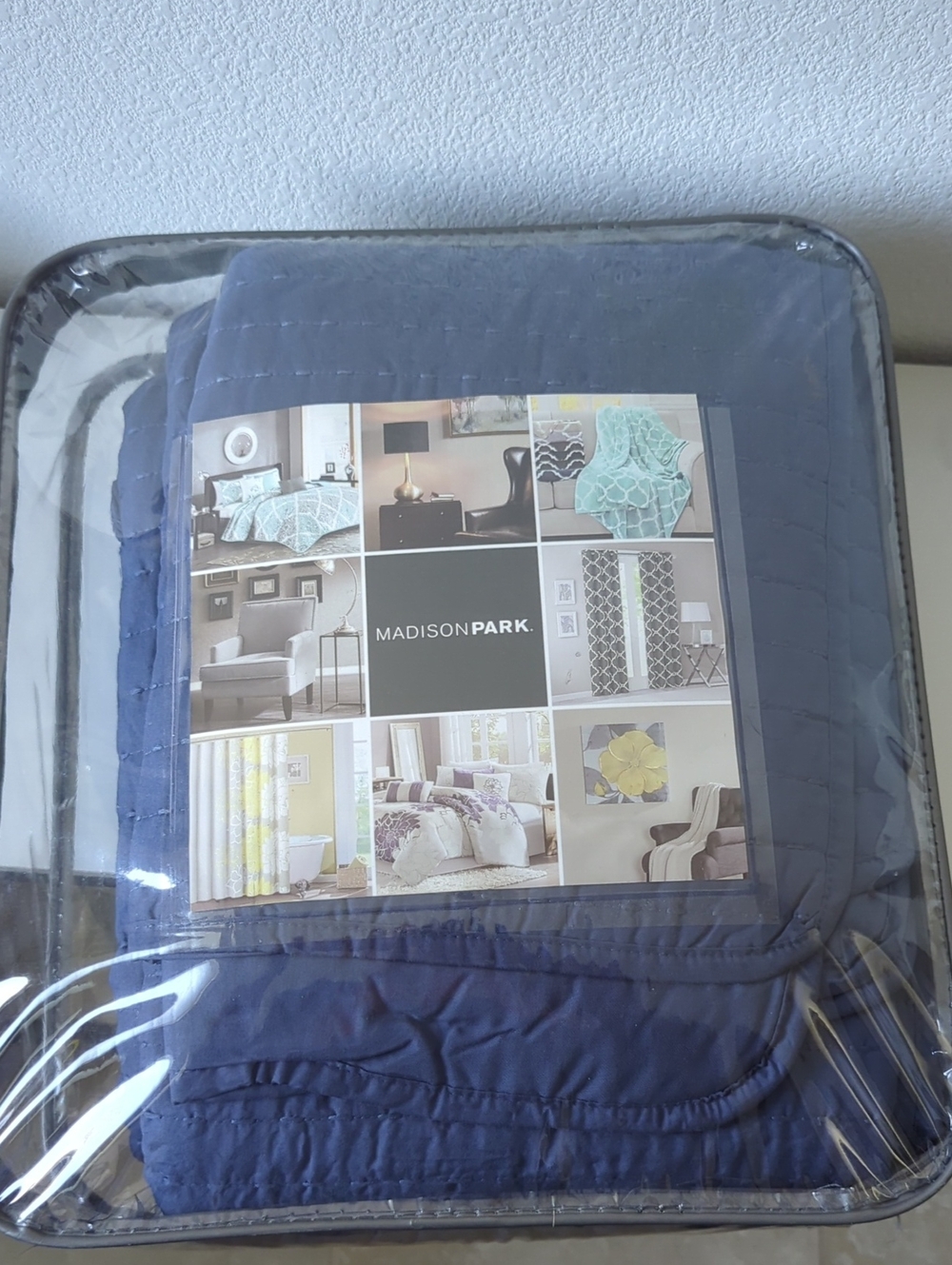 Madison Park Deep Navy Quilted Coverlet Set